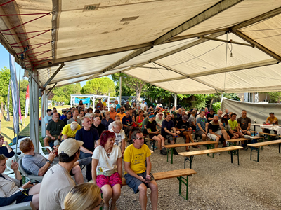 Talks in the tent